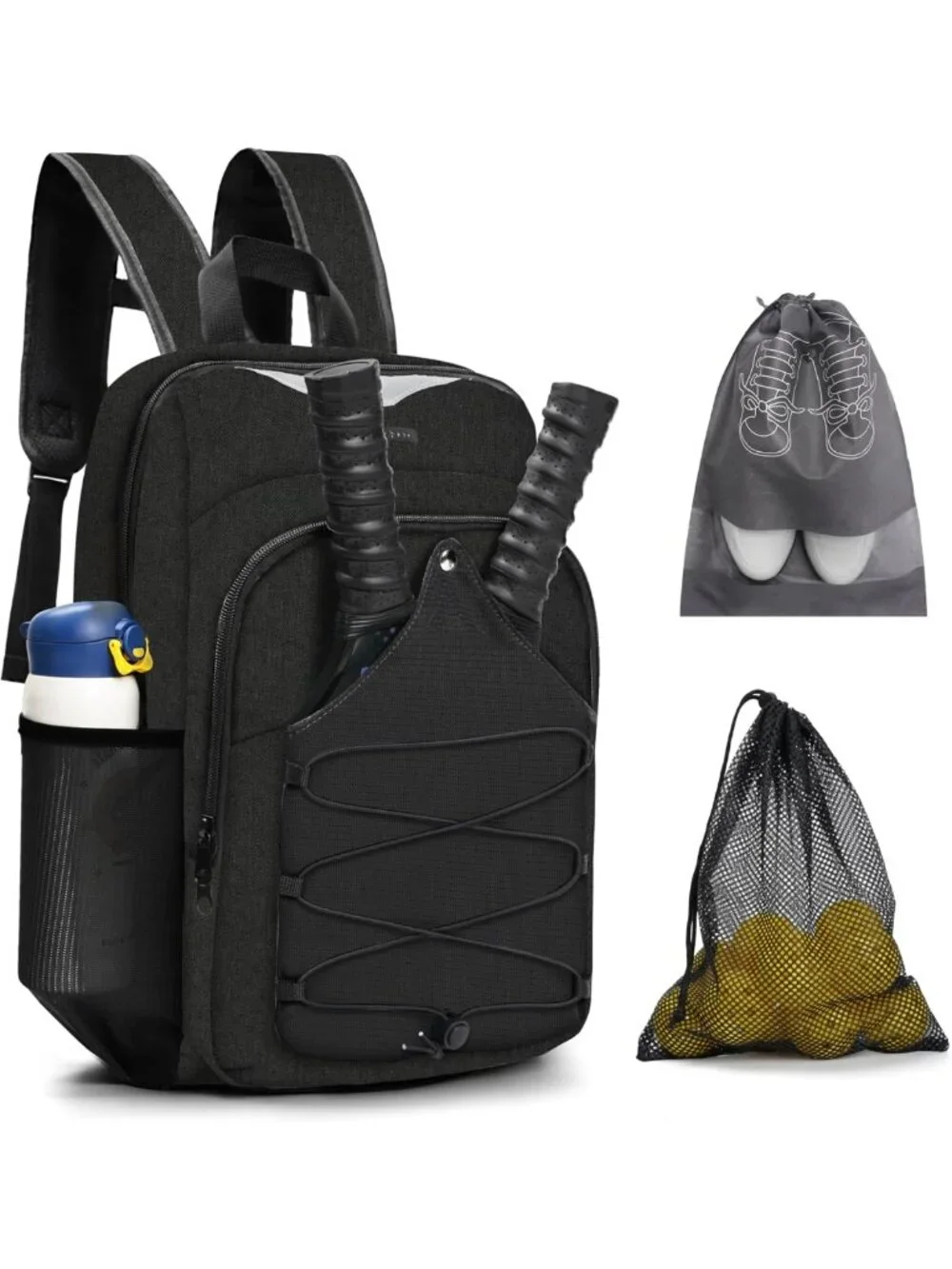 Versatile Pickleball Backpack - Large Capacity Sling Bag with Ventilated Racket